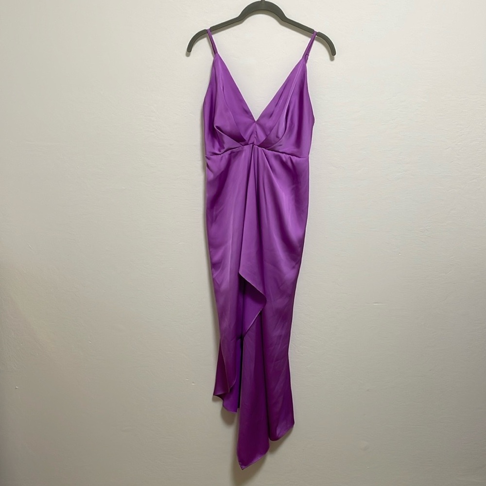Lulus Caught Feelings Midi Dress Purple Women’s Size Small
